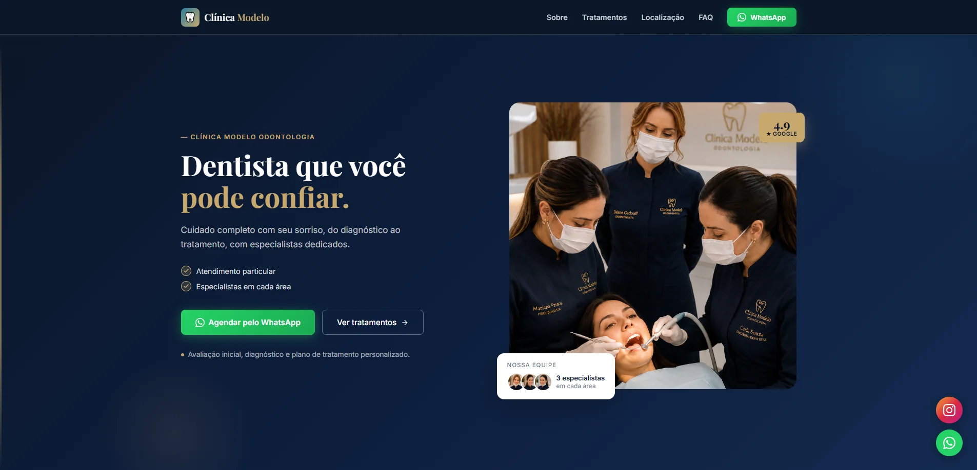 Captura desktop de Consultório Odontológico