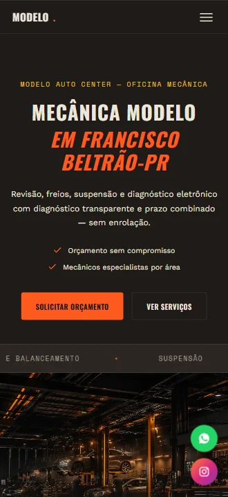Captura mobile de Oficina Mecânica